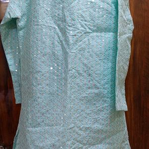 Mens Ethnic Sequence Knee Length Kurta