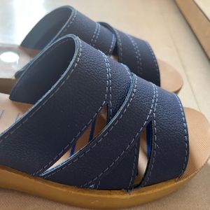 Blue Flatform Sandals