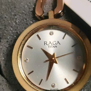 New Titan Watch Raga With Dimond And 22karat Gold