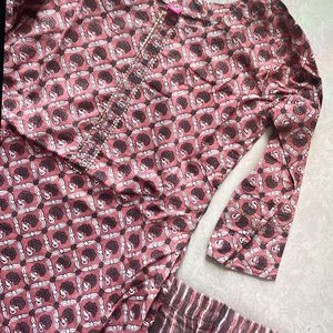 Pink Kurti Set without Dupatta