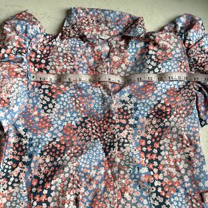 Floral print semiformal shirt