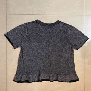 Zara Metallic Boxy Top (Without Label)