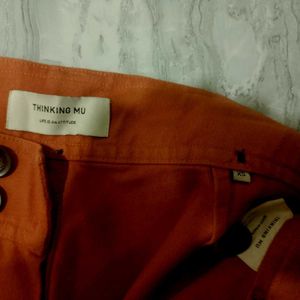 Flared Orange Jeans