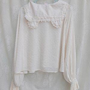 Korean Peter Collar Top