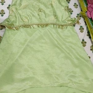 Women Pista Green Color Kurti