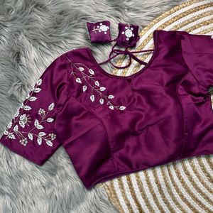 Purely silk handmade work boutique style Blouse