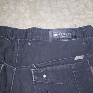 black cotton jeans