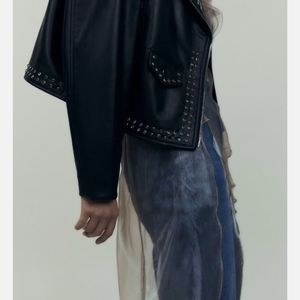 Zara Studded Leather Jacket