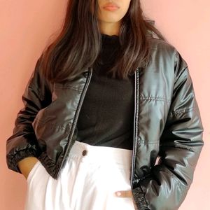 Black Bomber Jacket For Women