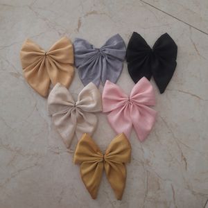 Black And Cream Hair Bow