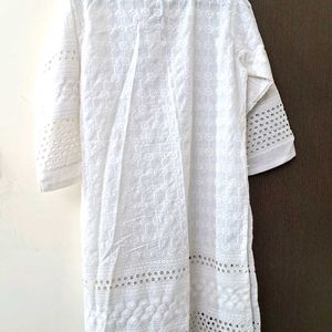 White Embroidered Kurta