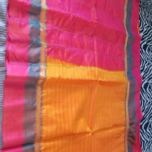 Pure Silk Saree With Blouse For Diwali Gift