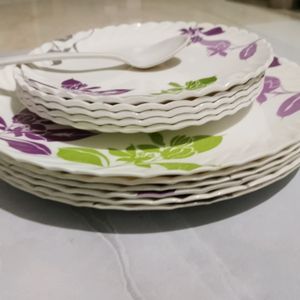 Round Dazzle Purple Dinner Set