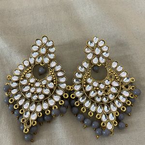 Grey Golden Earrings