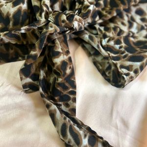 New Animal Printed, Shirt-styled Knot-detail