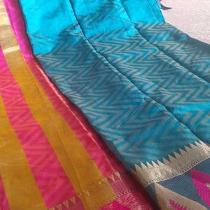 Semi Silk Grand Border Saree💥💥With New Look