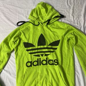 FlOURESCENT GREEN ADIDAS HOODIE