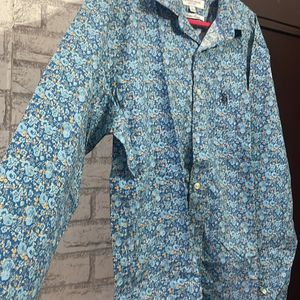 USPA Floral Blues Shirt Large