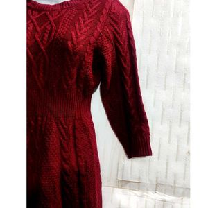 Woolen Sweater Dress For women's