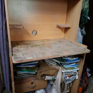 Wooden Computer Table / TV Trolley