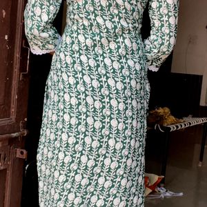 💚 Fresh Bell Sleeve Cotton Kurti 💚