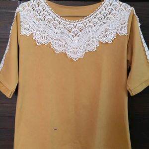 Chinkankari Work Beige Top | Bust 38in |