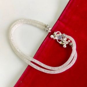 Pure Silver Diamond Anklet