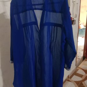 Diwali Sale!! Semi Sheer Shirt style Tunic