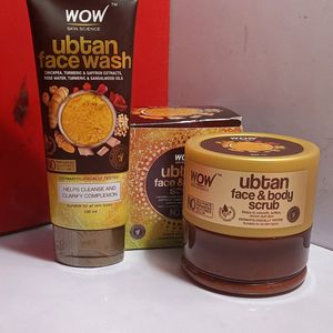 WOW Combo Of Ubtan Face Wash & Scrub