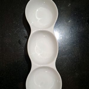 Porcelain Triple Dish