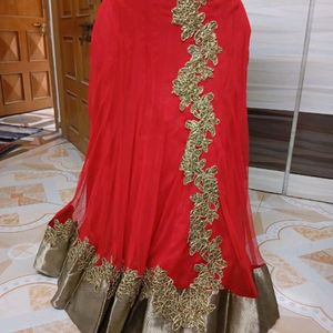 Red Partywear Lehnga Skirt✨💕🌸