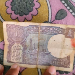 Rare 1 rupaye Note Monte Ahluwalia Signed