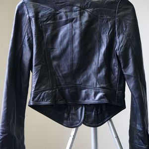 Sheepskin Leather Jacket - Cropped