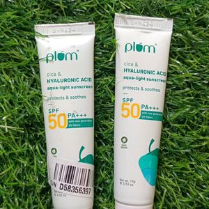 Plum Cica & Hyaluronic Acid Aqua Light Sunscreen