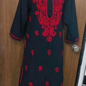 Black N Red ♥️ Lucknowi Kurtis