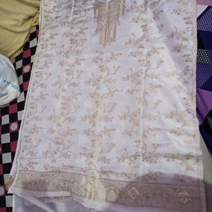 Maslin Kurta And Dupatta Set Dyeable