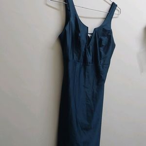 Dark Green Dress (Deep Neck)