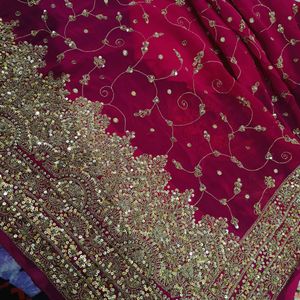 Bridal Rani Pink Colour Saree