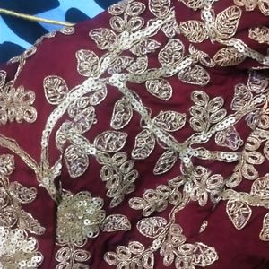 Price Reduced....Unique Maroon Lehenga Choli