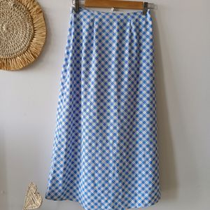 Forever 21 Gingham Print A Line Skirt