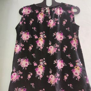 Beautiful Black Floral Print Top