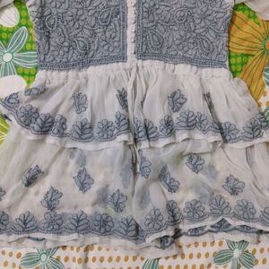 Chikankari Short Kurti