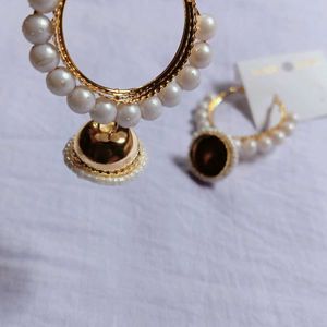 Pearl Hoop Earrings