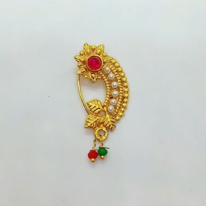 Combo Of Mor Earring & Press Nath Set 30rs OFF