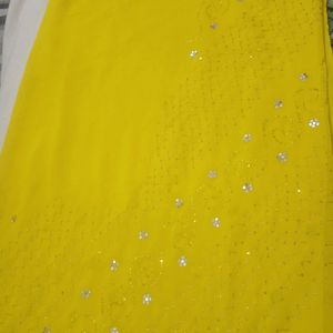 Yellow Party Wear Saree