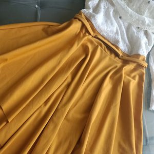 Yellow Dress Both Simple And Off Shoulder