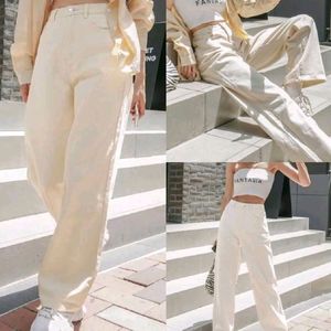 Coord 👻  Denim Trouser & Crop Shirt [WHITE]