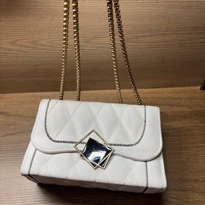 Womens Sling Bag Fancy In White