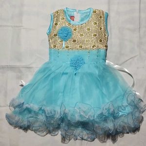 Baby Girl Dress 1-2 Years Age Cyan Like A NEW