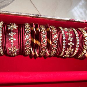 Silk Thread Bangles Set